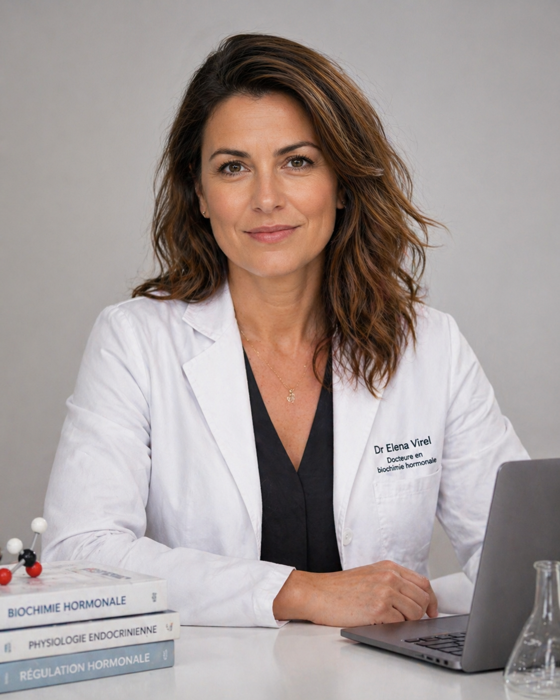 Portrait de Dr Elena Virel, spécialiste en biochimie hormonale